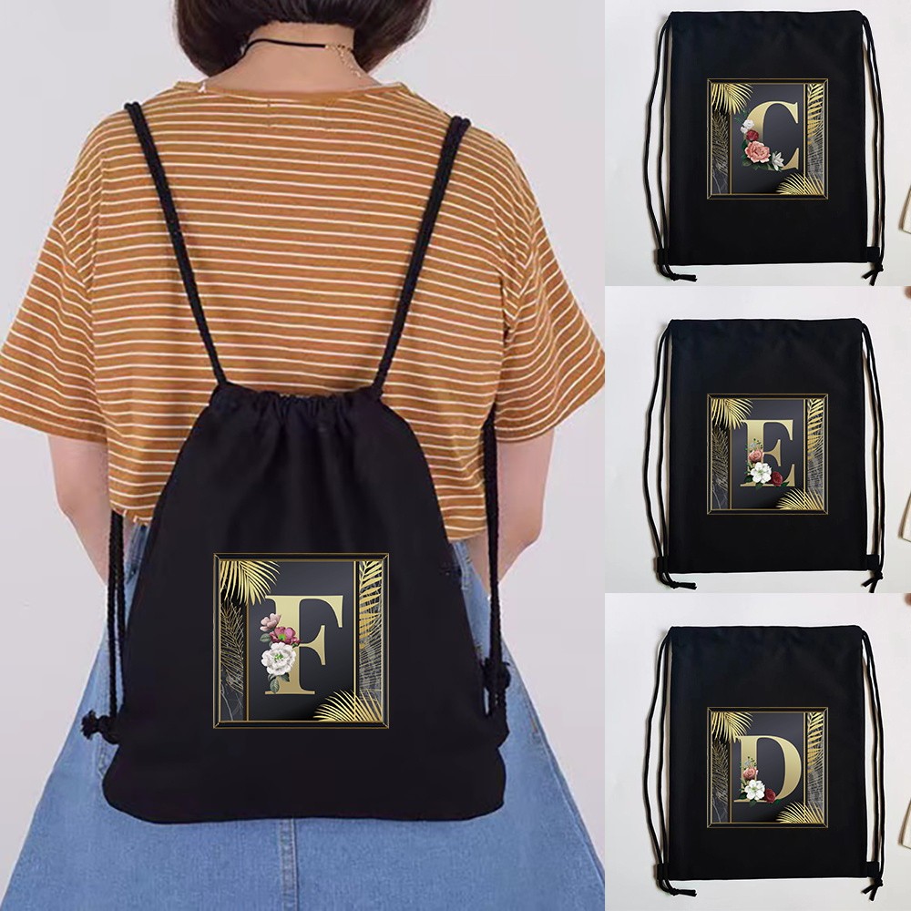 RANSEL SERUT WANITA HOME - Sekolah Olahraga Stringbag Tas Serut Unisex