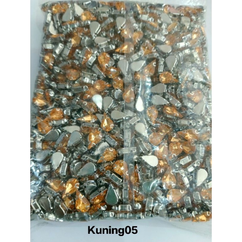 (Macicay) Payet Cangkang Tetes Akrilik 8x13 1Pack Murah