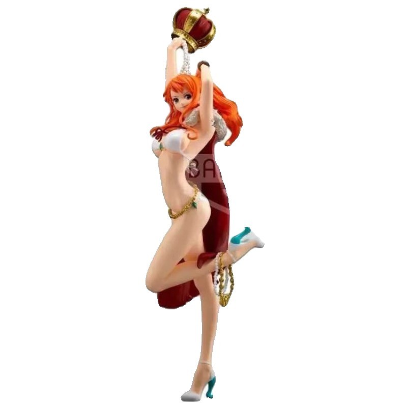 In Stock Original Genuine BANPRESTO FLAG AMOND SHIP Nami 25cm Authentic Collection Model Animation a