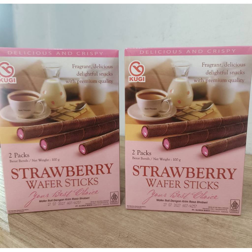 KUGI WAFER STICKS STRAWBERRY 120 GR