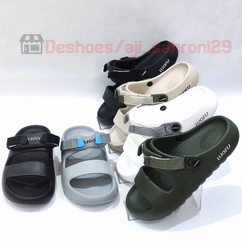LUOFU E 6231 B2TL4W SIZE 40-44 ORIGINAL | Sandal Slop Tali Jelly Pria | Sendal Gunung Cowok Impor Lu