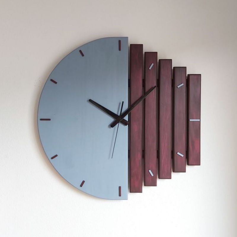 jam dinding asli kayu / jam dinding aesthetic