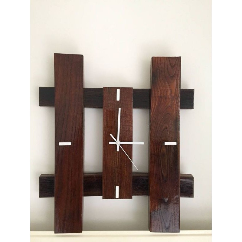 jam dinding unik / jam dinding kayu jati aesthetic