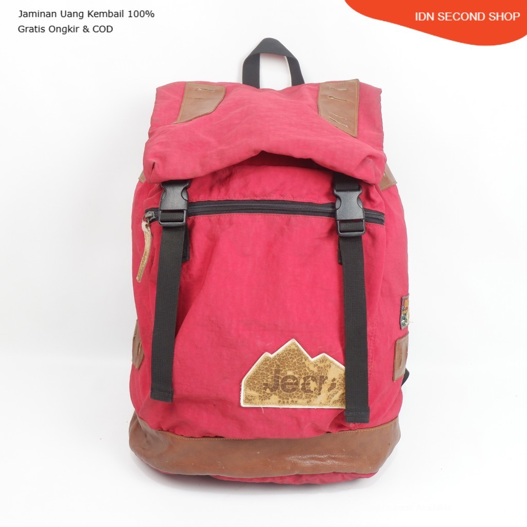 Jeep Outdoor Backpack Roll Top Multi Pocket Daily Hiking Travel Bag 26L Preloved