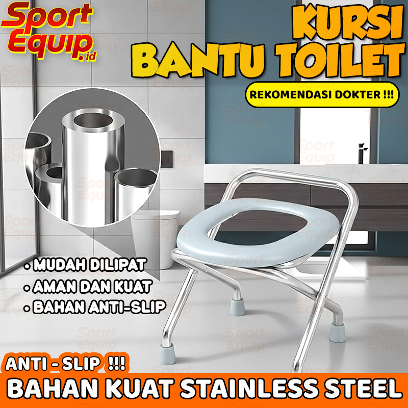 Kursi Toilet Lipat Kursi Toilet Praktis Kursi Toilet WC Duduk Orang Tua Dan Ibu Hamil Dewasa