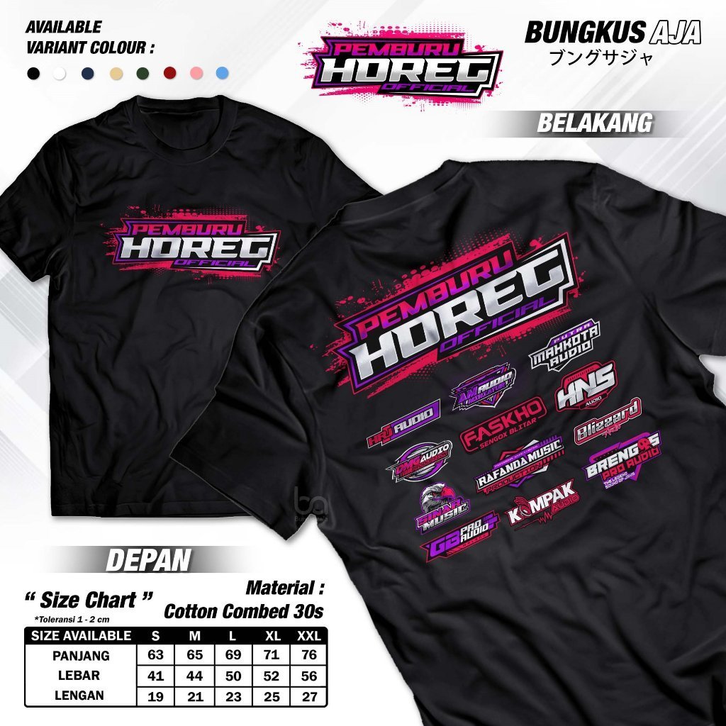 Kaos Pemburu Horeg Rafanda Music HRJ Audio Sinar Music Tshirt Operator Sound System Soundman