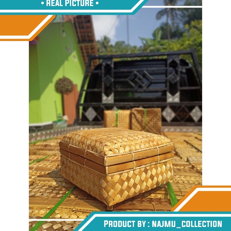 SOKASE BAMBU Hampers Lebaran Estetik | BOX BAMBU | SOKASE BAMBU ASAP UKURAN 20-30 CM | Tempat Hamper