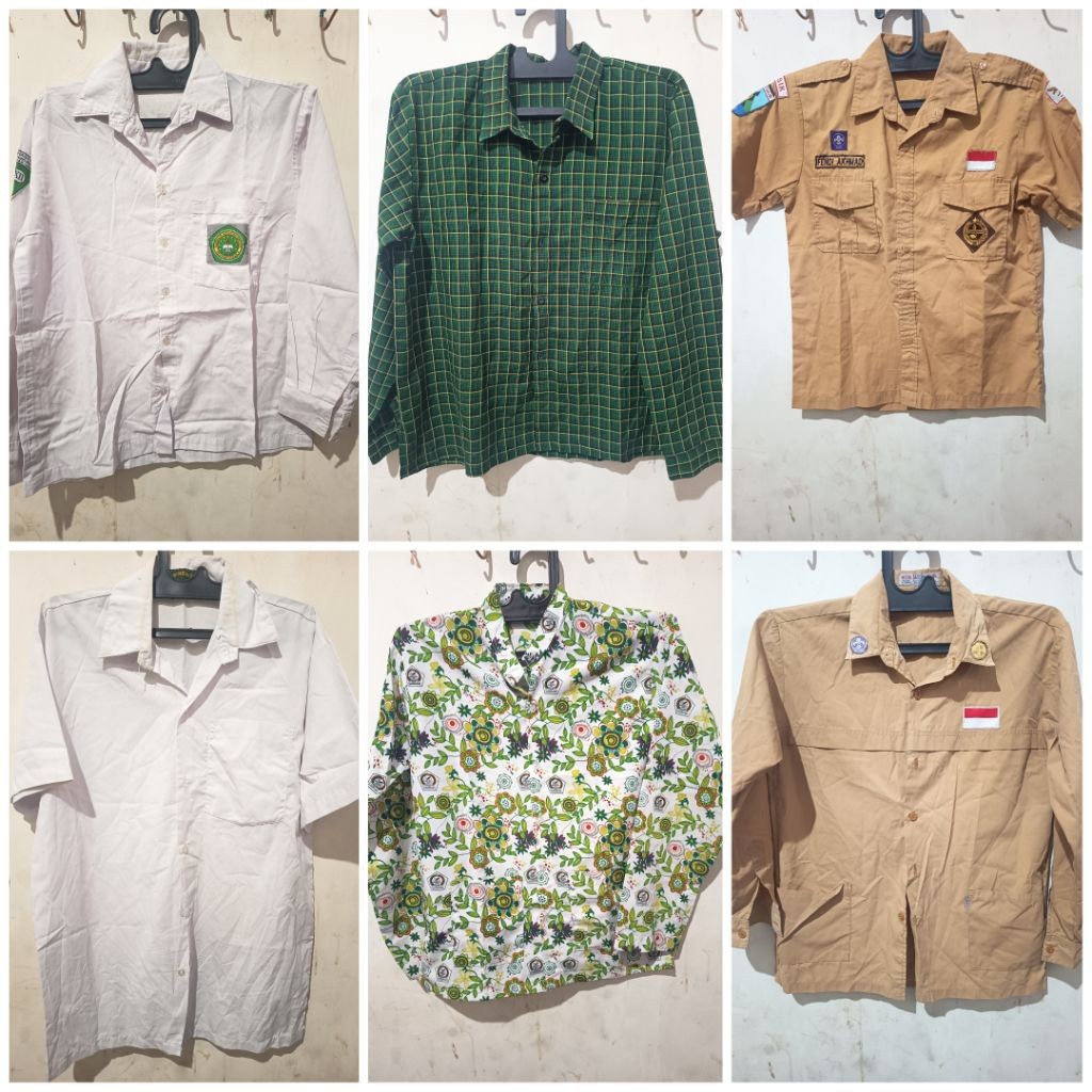 Atasan Seragam sekolah TK, SD,SMP,SMA. batik sekolah preloved