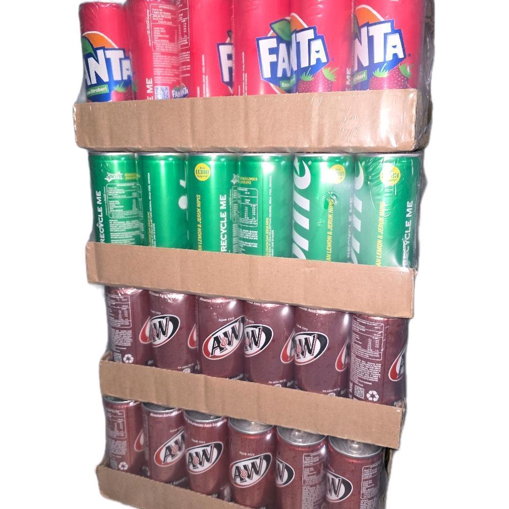 A&W / Coca Cola / Fanta / Sprite / Root Beer AW Kaleng 250 ml (Isi 24 Pcs) Expired 2026 Minuman Kale