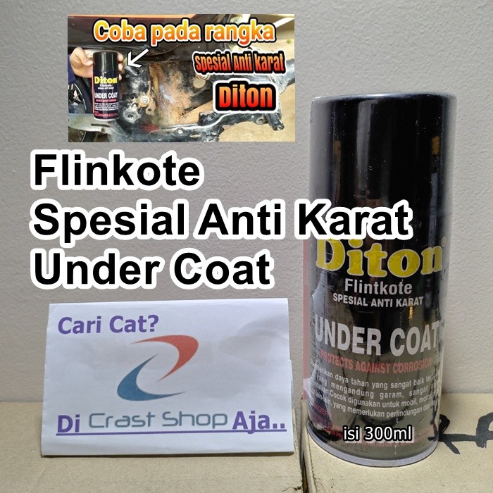 TERBARU Cat Pilox Diton Spesial Anti Karat Flinkote Under coat hitam doff dop kolong motor mobil 300