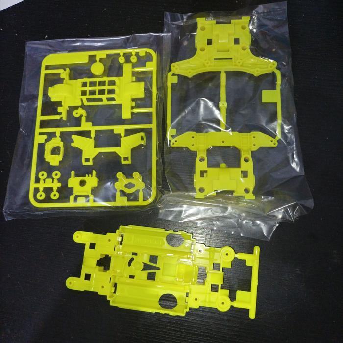 Tamiya Ms Pro Chassis fluorescent Yellow + gearbox + NT original