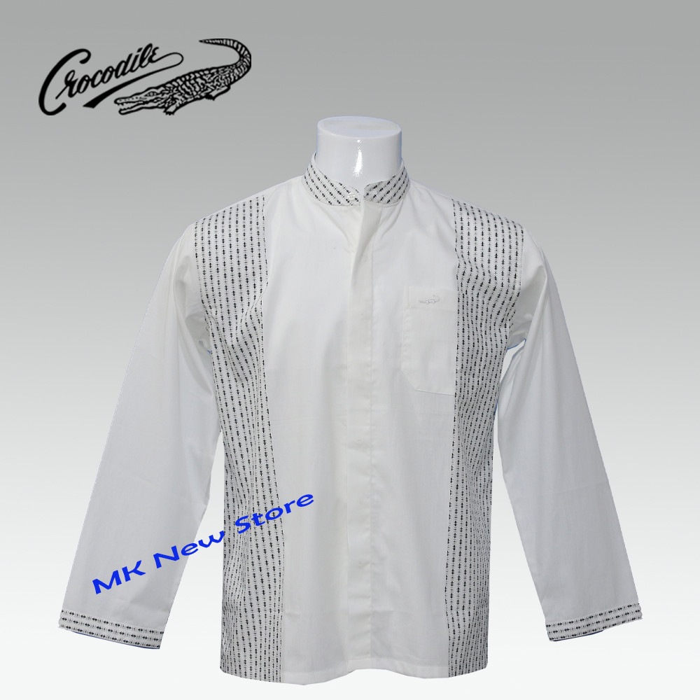Kemeja Koko Pria Lengan Panjang Crocodile 818-1175 / Saku Di Dada