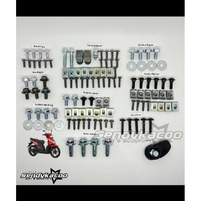 baut FULLSET beat karbu / baut Honda beat karbu / baut full body beat karbu lengkap