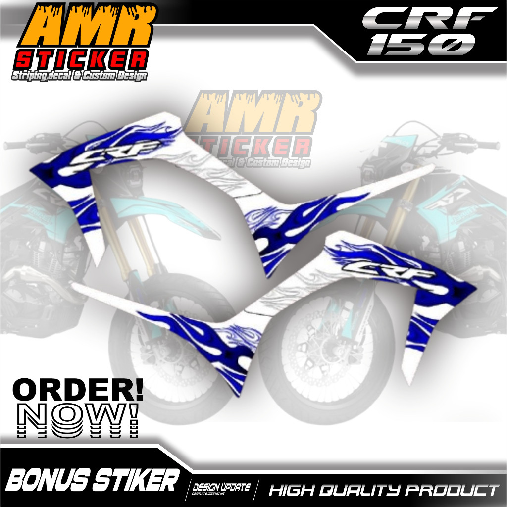 STIKER STRIPING CRF 150 L MOTIF API KEREN STRIPING HONDA CRF 150L KEREN