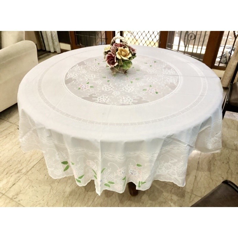 Taplak Meja Plastik/Vinyl Anti Air - Meiwa - Putih