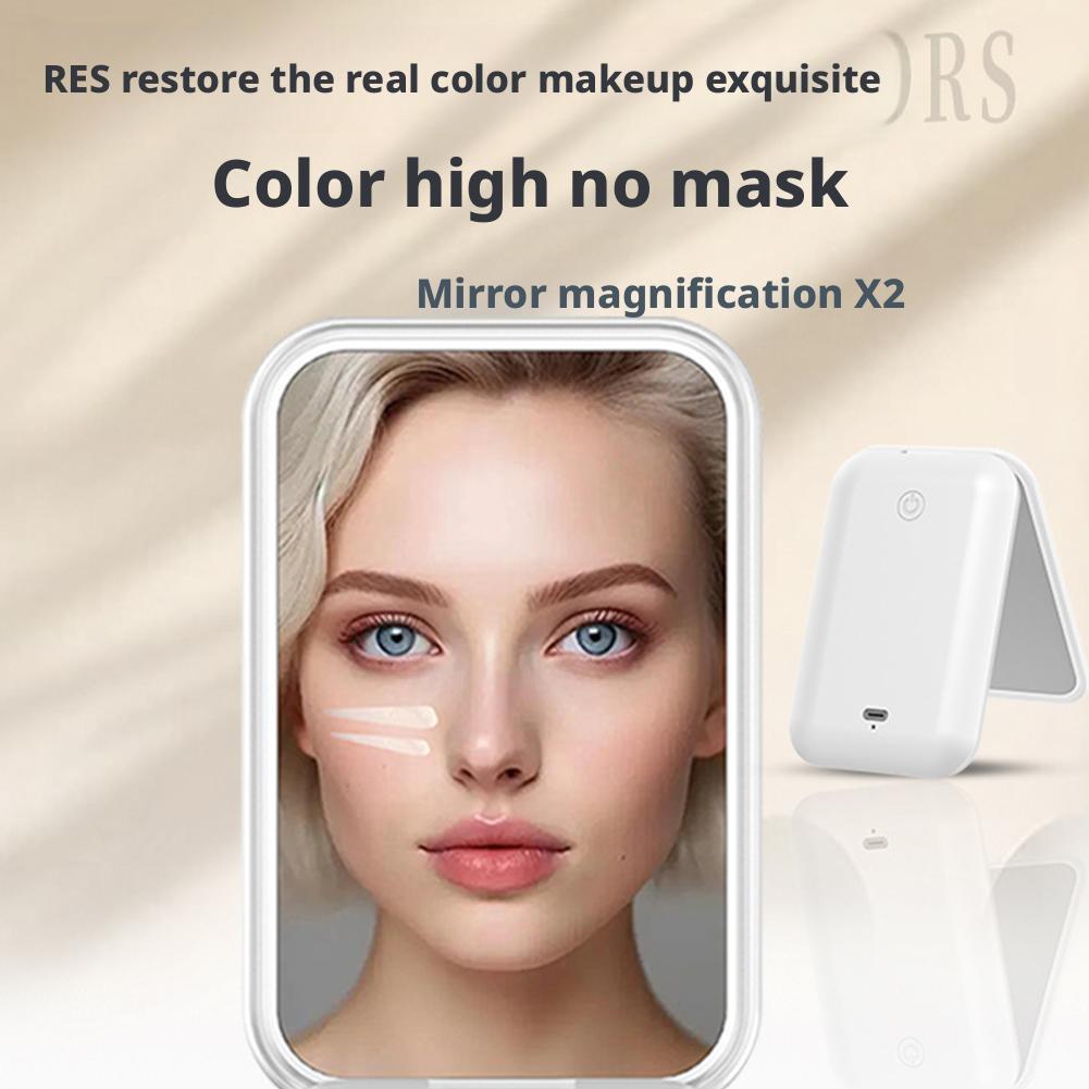 UV Camera For Sunscreen Test UV Mirror Sunscreen Camera Magnifying Travel Mirror With mmable LED Lig