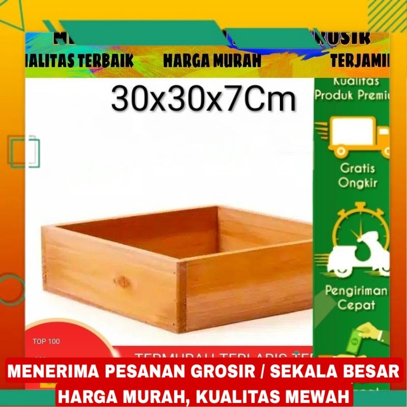 nampan kayu kotak