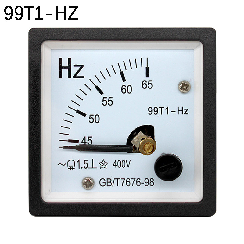 1pcs 48*48 99T1/SQ48-HZ 45-55HZ 220V 380V 400V Pointer Frequency Measuring Board Meter Pointer Meter