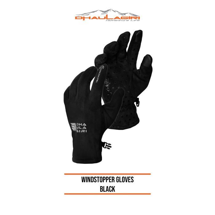 Circuit Automotive Dhaulagiri Gloves Windstopper - Sarung Tangan Windstopper - Hitam