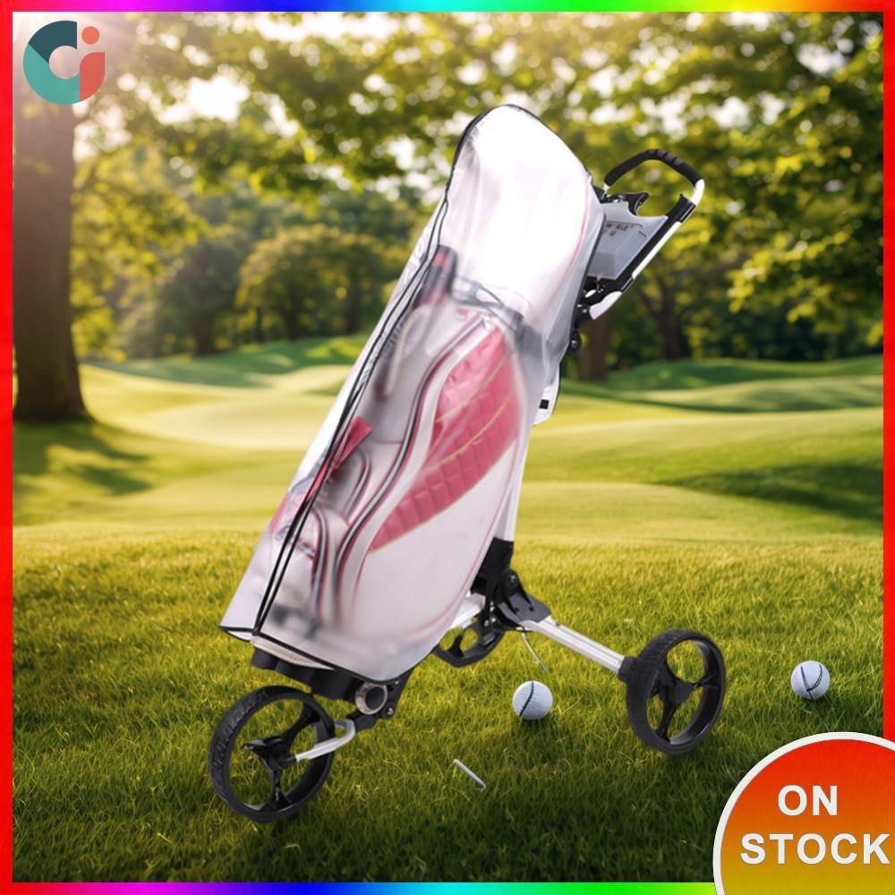 [24H] Tas Golf PVC Penutup Hujan Transparan Tahan Debu Penutup Tas Tiang Golf dengan Tudung Tas Huja