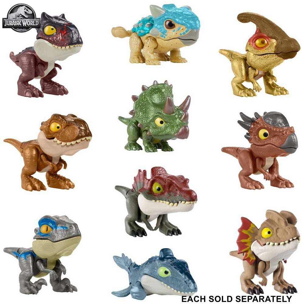 Original Mattel Jurassic World Snap Squad nosaur Ankylosaurus Bumpy Mosasauru Triceratops Carnotauru