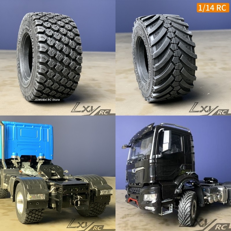 RC Truck Herringbone Tread Tire Rock Crawler Tires Tyre For Tamiya LXY RC 1/14 Industrial-style Agri