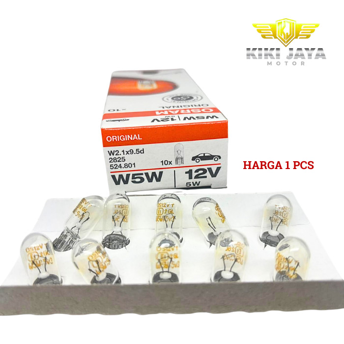 LAMPU SENJA T10 W5W OSRAM 2825 Putih Kekuningan 12V 5W