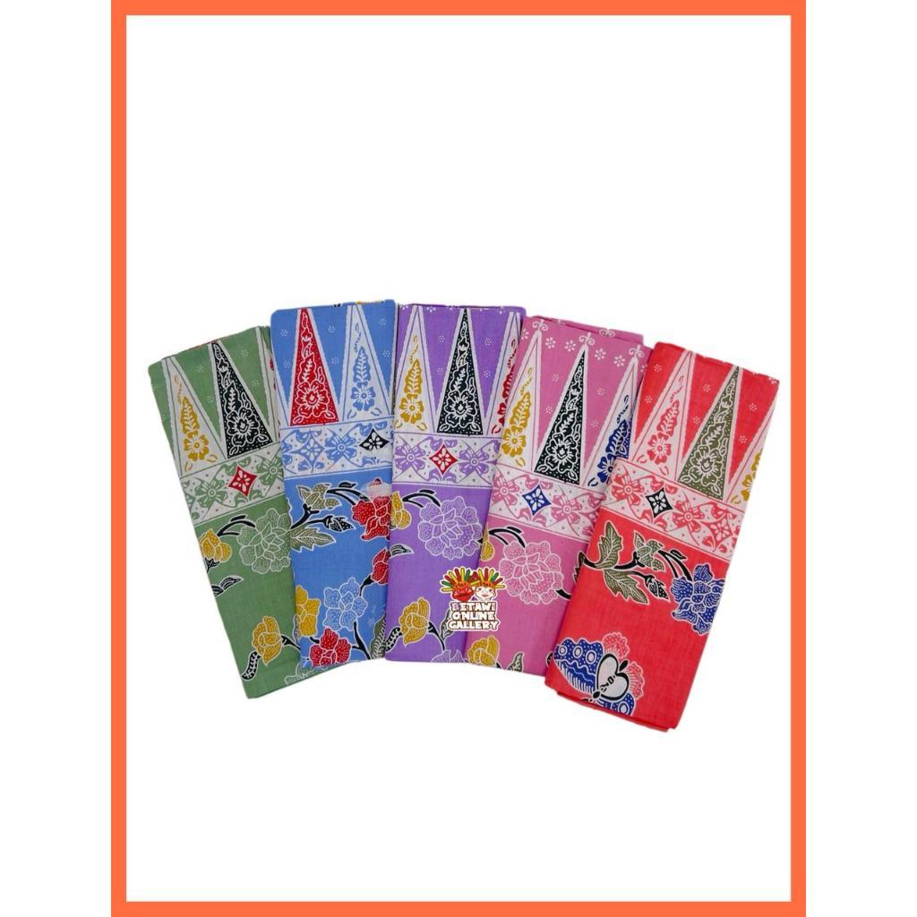 Kain Sarung Batik Bunga Primisima Cap Cent / Kain Sarung Batik Betawi Motif Bunga Primisima