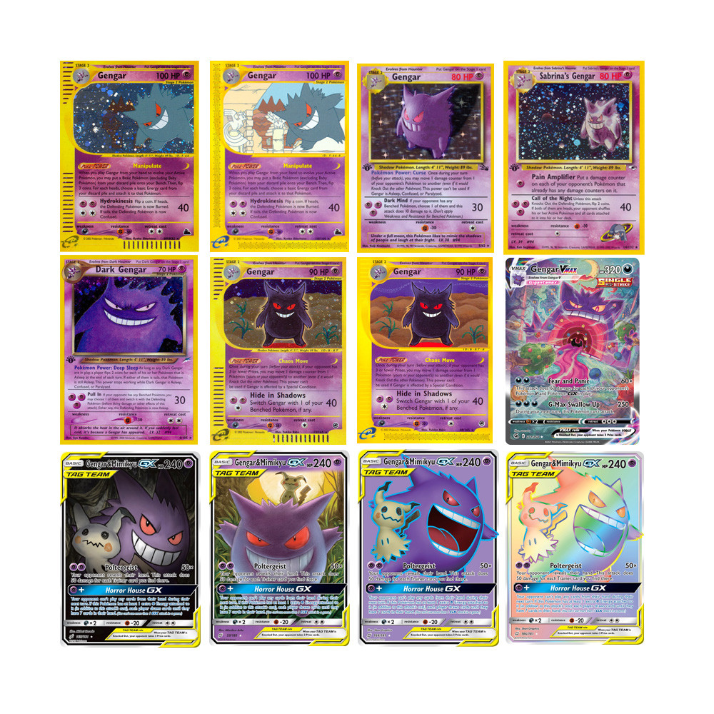 Pokemon Proxy Cards GengarV/VMAX Series Holo/None-holo Game Trang Collection PTCG Proxy Toys Gifts