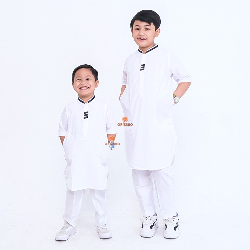 ARDIOSHOP Orizano Baju Koko Anak Cowok Warna Putih Setelan Model Archi