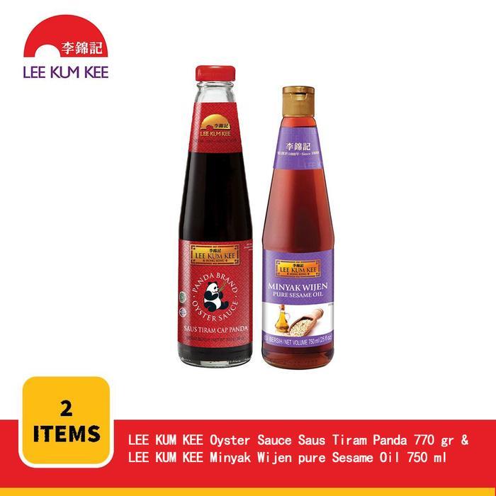 LEE KUM KEE Saus Tiram Cap Panda 770gr + LEE KUM KEE Minyak Wijen Murni 750ml