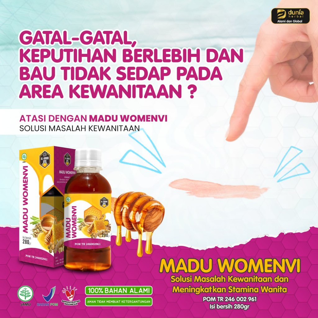 Womenvi Madu Mengatasi Keputihan, & Memelihara Organ Kewanitaan PMS Stamina Wanita