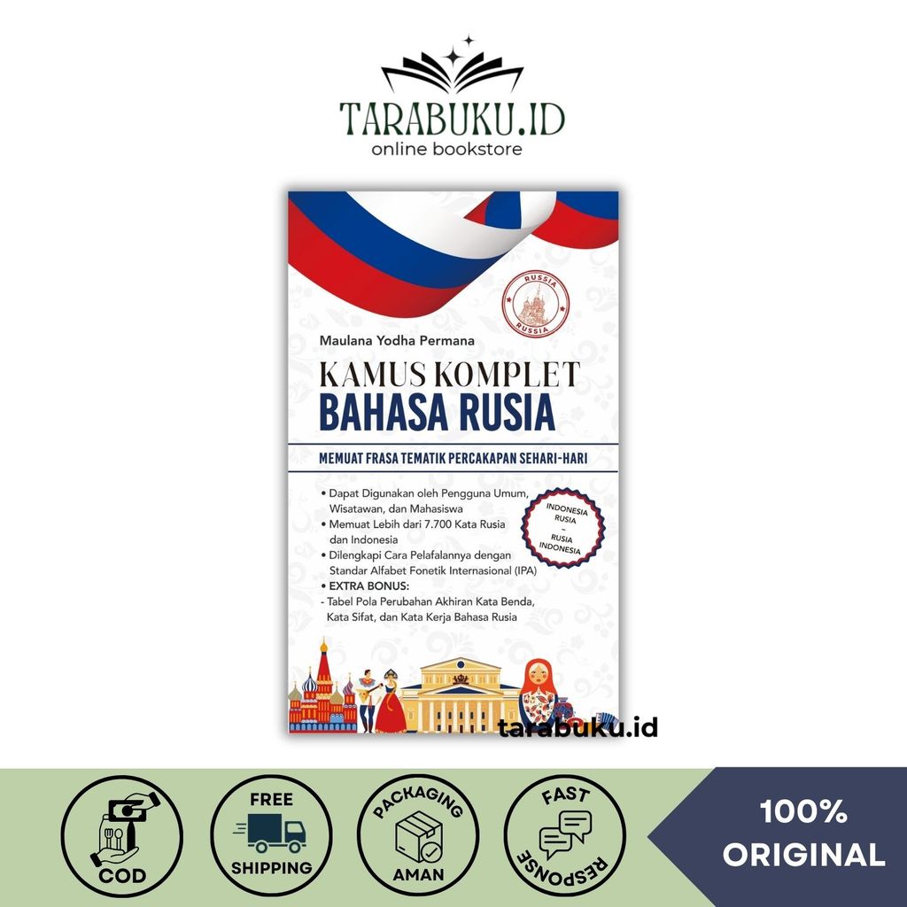 Terang Sejati -  Buku Kamus Komplet Bahasa Rusia - Rusia - Ind dan Ind-Rusia