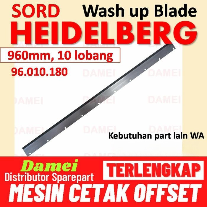 Heidelberg Rakel SORD SORK  Mesin Cetak Offset Wash Up Blade SORD