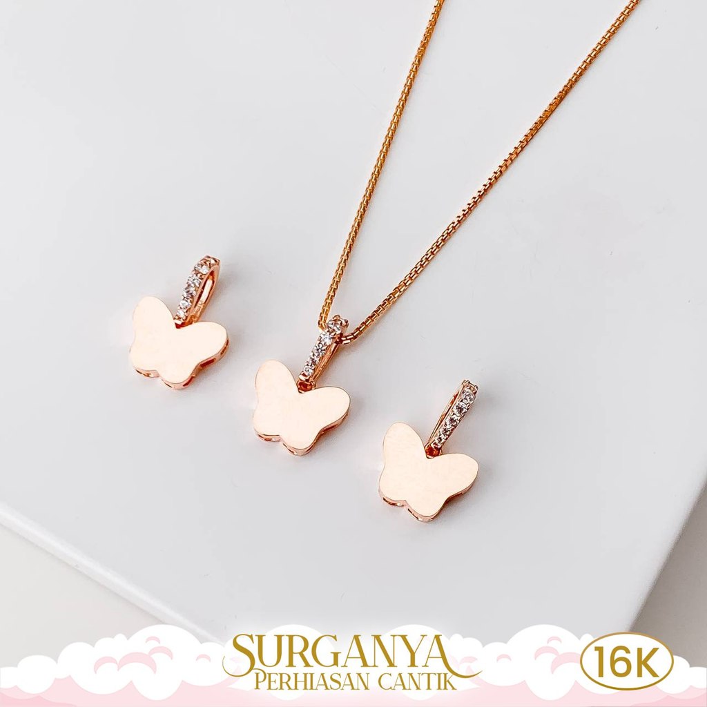 Liontin Emas Kadar 16K Macan Gold  Model Kupu-Kupu  Macan Gold