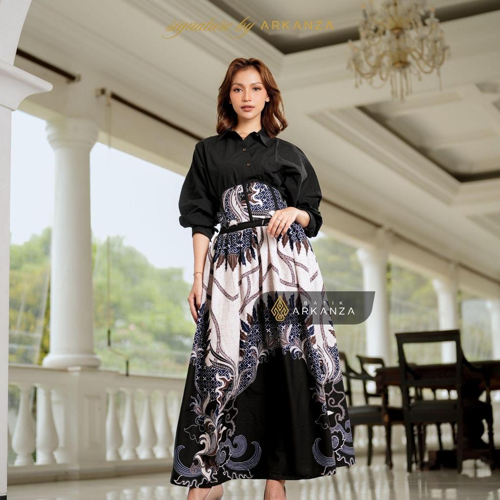 Arkanza Signature Rok Obi Belt Batik Motif Dwipantara Bawahan Wanita Panjang Moderen Korset SRB