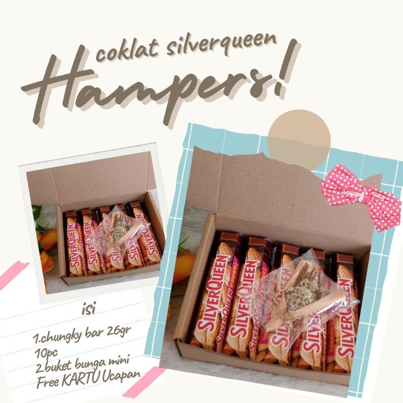 Hampers coklat silverqueen/hampers ultah/hampers valentine/hampers wisuda Terlaris