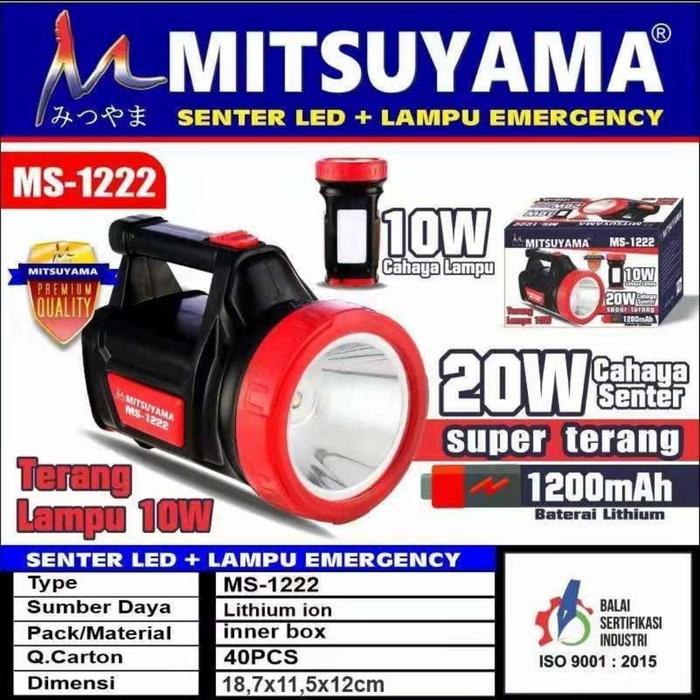 Senter Tangan Dan Lampu Emergency LED Mitsuyama MS-1222