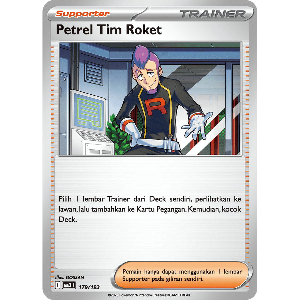 TCG Pokemon Indonesia MA3 Evolusi Mega Impian Petrel Tim Roket 179/193
