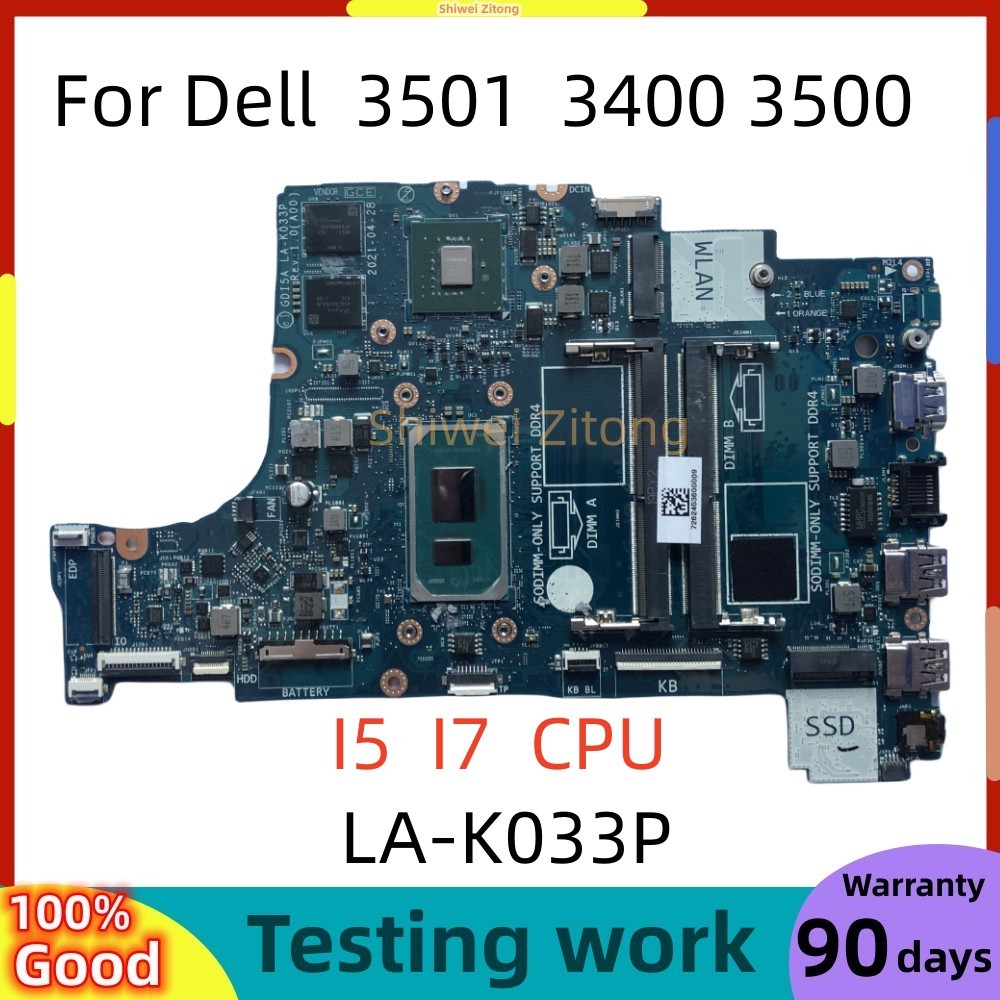 LA-K033P For Dell inspiron 15 3501 vostro 3400 3500 Laptop Motherboard With i5-1135G7 i7-1165G7 CPU 