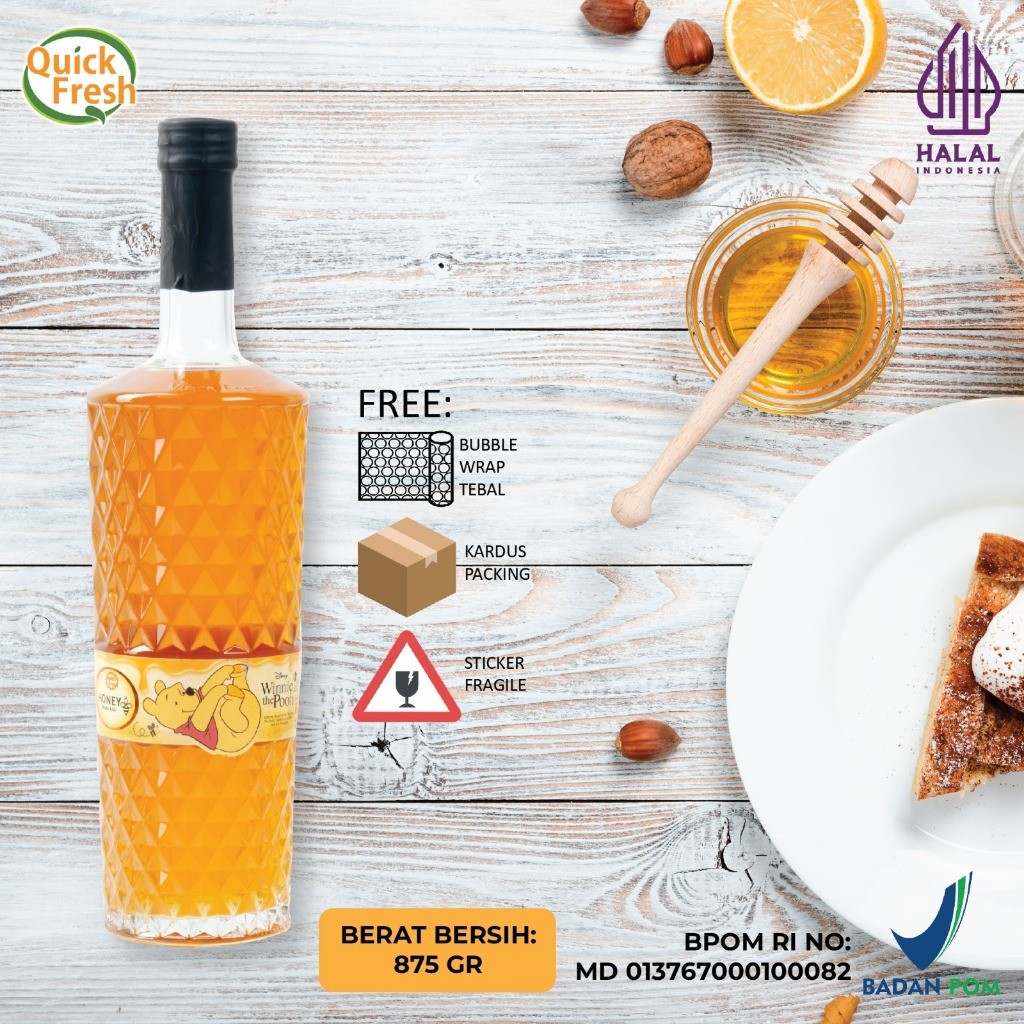 [DISNEY] Quick Fresh Honey Bottle Diamond 875gr (Botol)
