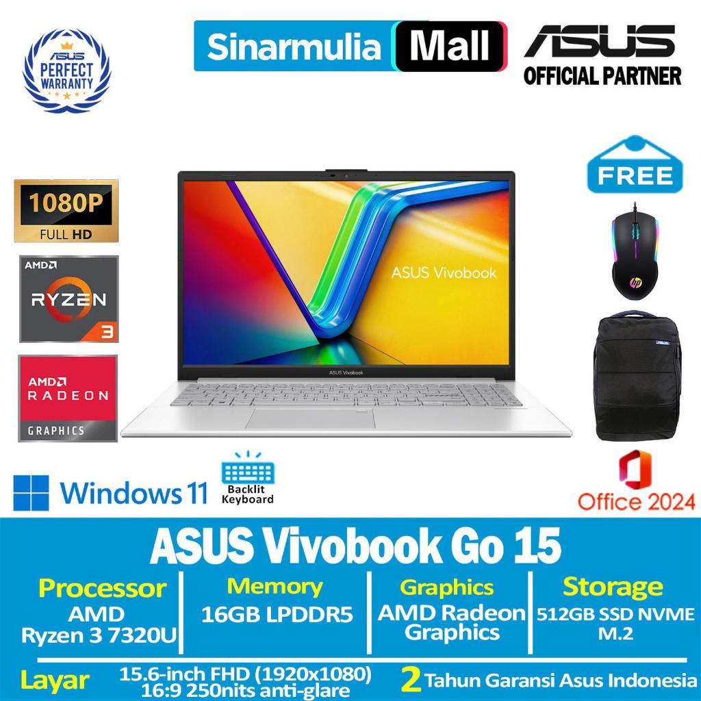 ASUS Vivobook Go 15 E1504FA Ryzen 3 7320U 512GB SSD 16GB IPS Win11+OHS