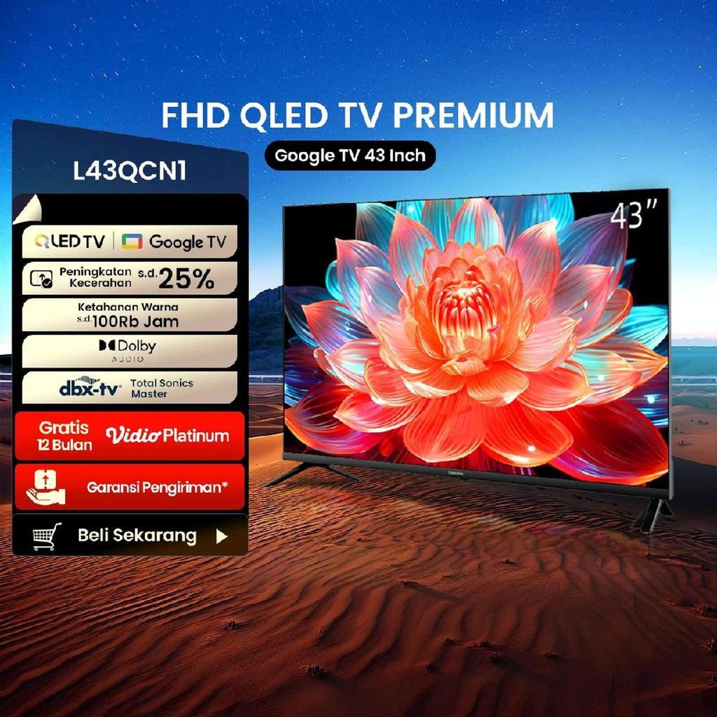 Changhong QLED TV 43 inch FHD Google Smart TV Digital TV L43QCN1