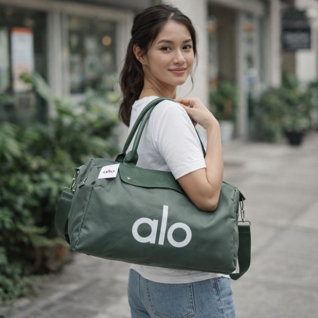 Tas Gym Wanita ALO A170 Travel Bag Sport / Duffel Bag Multifungsi Premium Waterproof Tas Olahraga fi