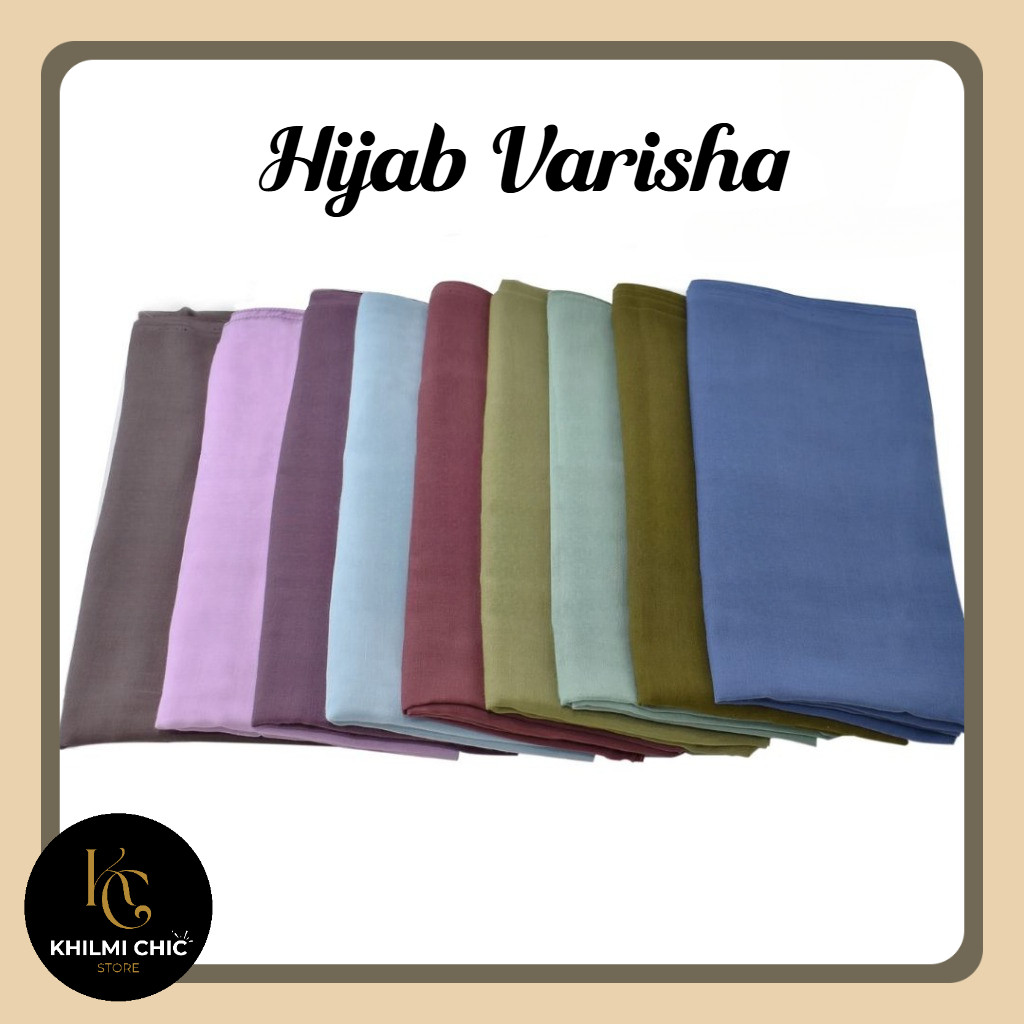 VARISHA 4# Kerudung Segiempat Hijab Paris Polos VARISHA