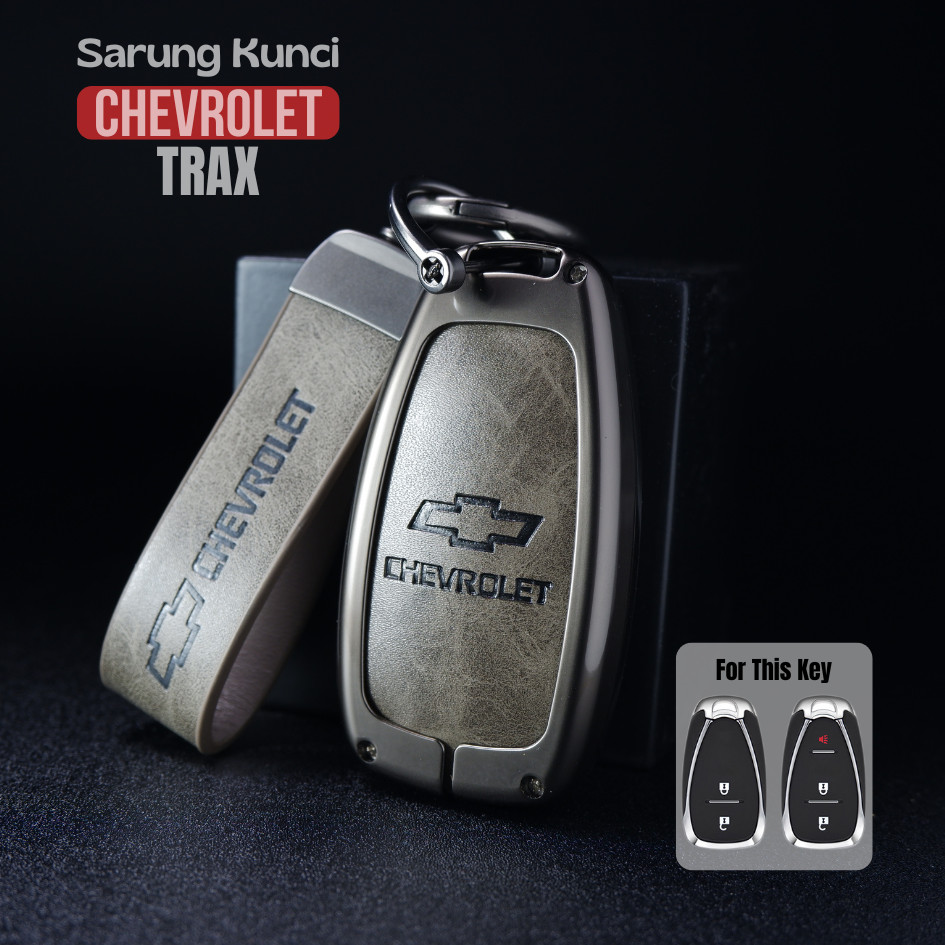 Cover Smart Key Chevrolet Trax Alloy Leather Case – Dengan TPU Clear Protector