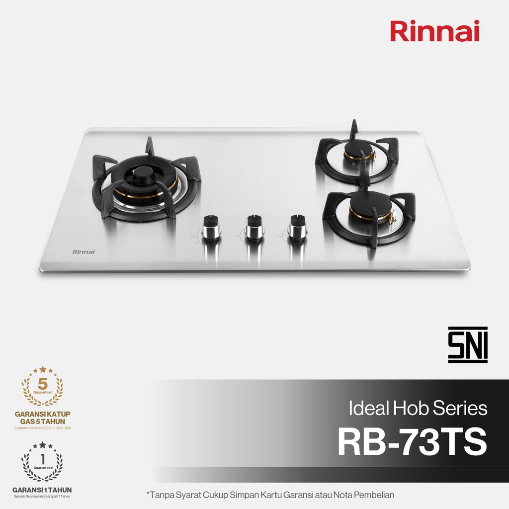 Kompor Gas Tanam Rinnai RB73TS stainless