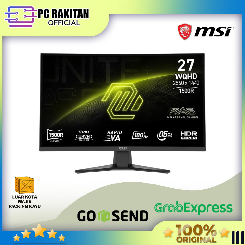 MSI GAMING MONITOR CURVED 27 INCH MAG 276CXF / MAG276CXF RAPID VA FHD 1080P 05MS 280HZ HDR READY 3Y