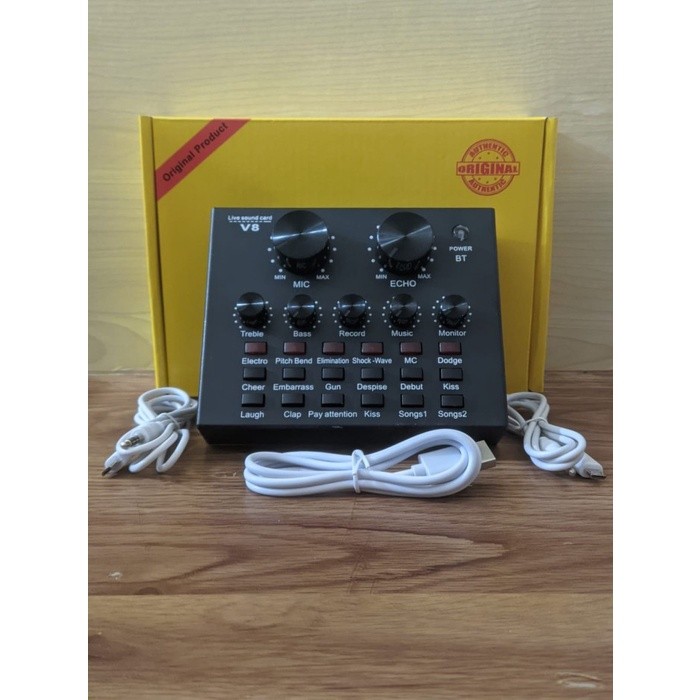 WSN - Sound card V8 Mixer Bluetooth SoundCard V8 Audio Soundcard