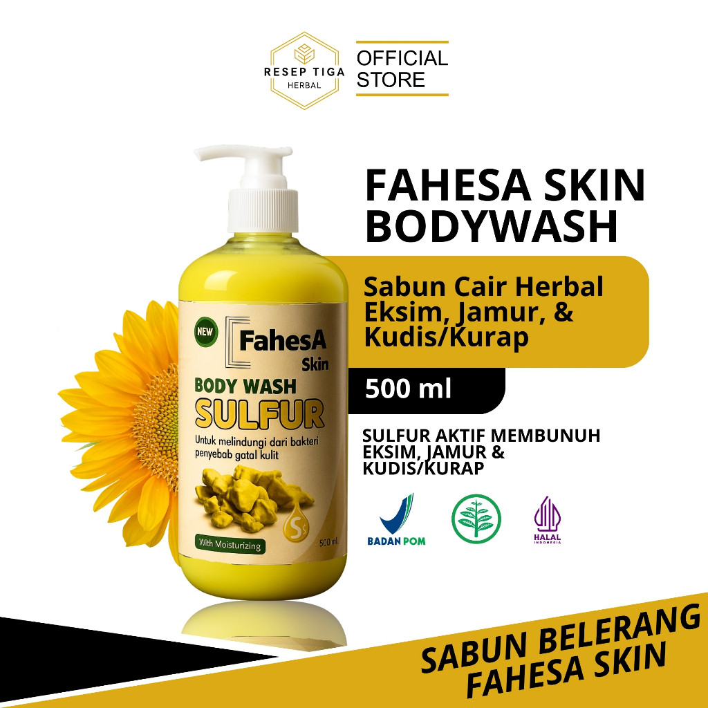 SABUN CAIR SULFUR / SABUN BELERANG PUMP 500 ML